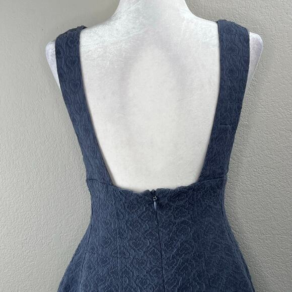Revolve WeWoreWhat Grey Textured Knit Plunge V-Neck Sleeveless Mini Dress 6 NWT - Picture 9 of 15